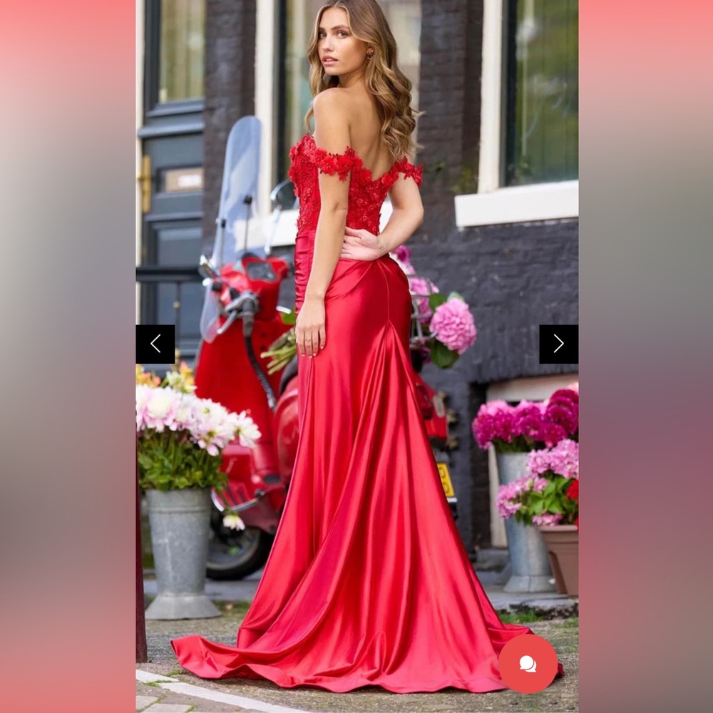 NWT Sherri Hill Off The Shoulder PROM DRESS High Slit *BRAND NEW* GORGEOUS 56176